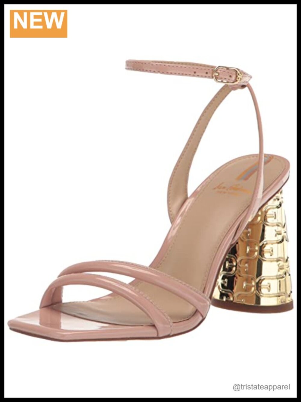 Synthetic Open Toe Ankle Strap Heeled Sandal